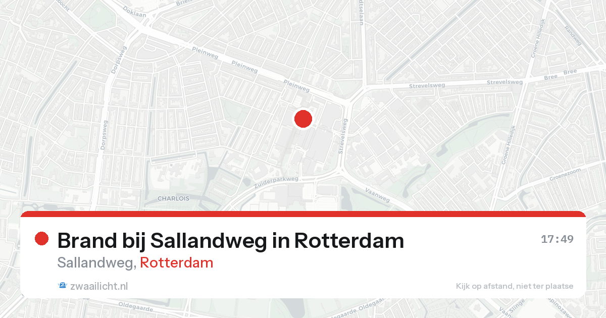 Brand bij Sallandweg in Rotterdam — 25 aug 2026