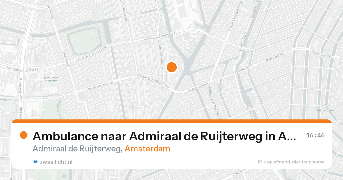 Ambulance naar Admiraal de Ruijterweg in Amsterdam — 7 feb 2026