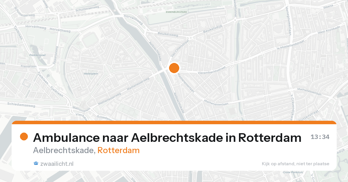 Ambulance naar Aelbrechtskade in Rotterdam — 14 aug 2026