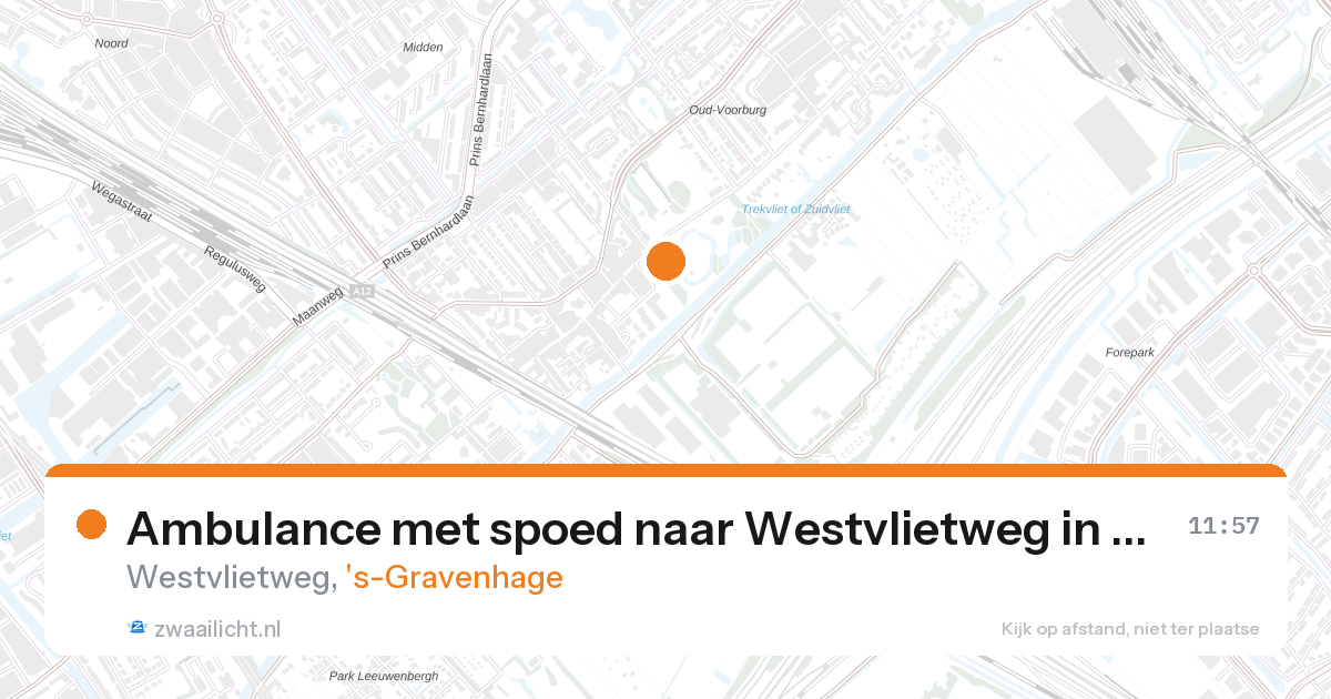 Ambulance met spoed naar Westvlietweg in 's-Gravenhage — 27 aug 2026
