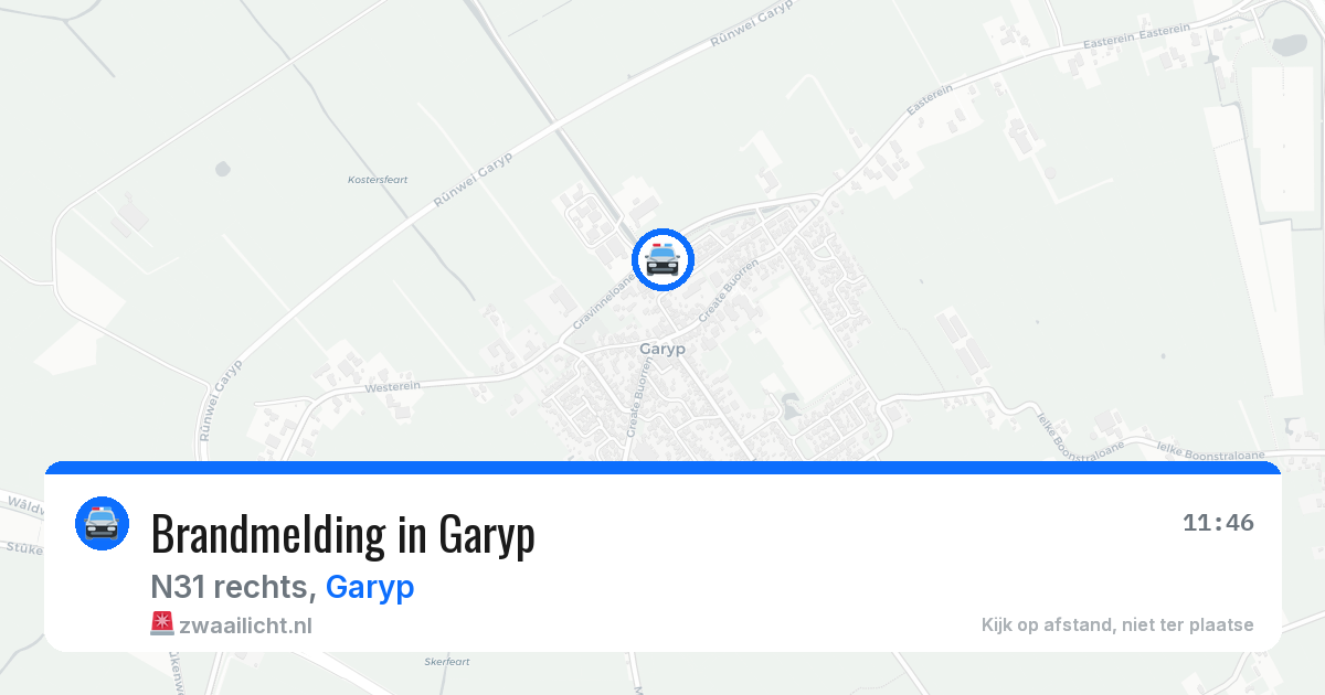Brandmelding in Garyp — 18 mrt 2026