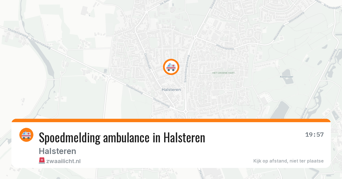 Spoedmelding ambulance in Halsteren — 18 mei 2026
