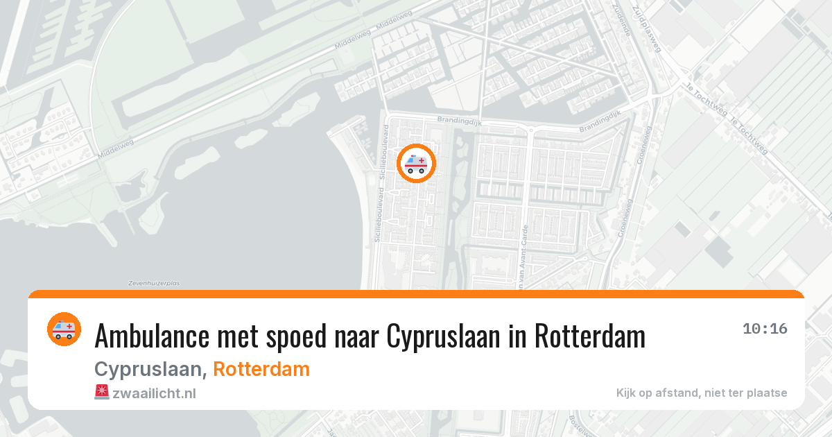 Ambulance met spoed naar Cypruslaan in Rotterdam — 7 mei 2026