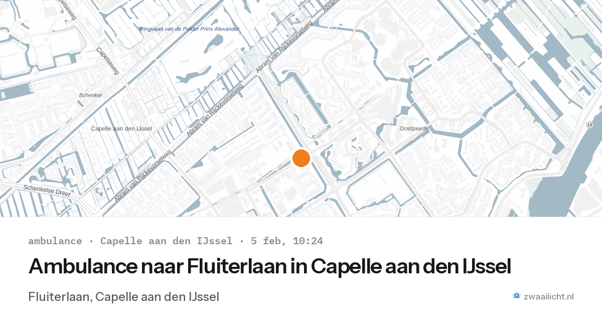 Ambulance naar Fluiterlaan in Capelle aan den IJssel — 5 feb 2026