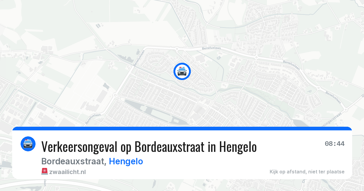Verkeersongeval op Bordeauxstraat in Hengelo — 24 mrt 2026