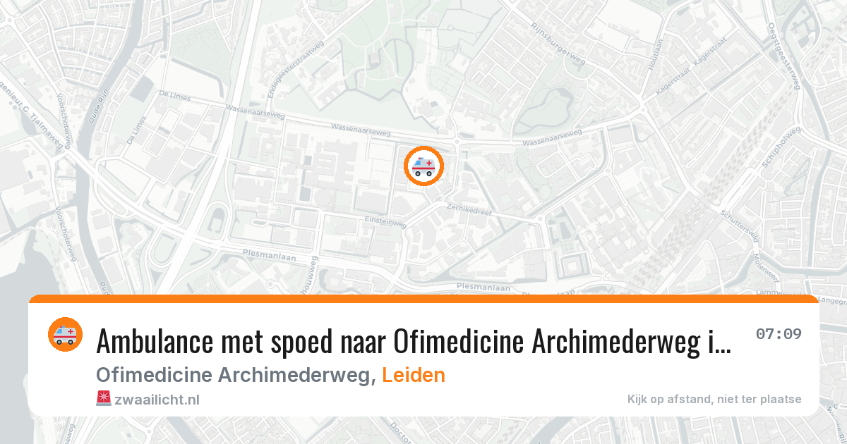 Ambulance met spoed naar Ofimedicine Archimederweg in Leiden — 22 jun 2026