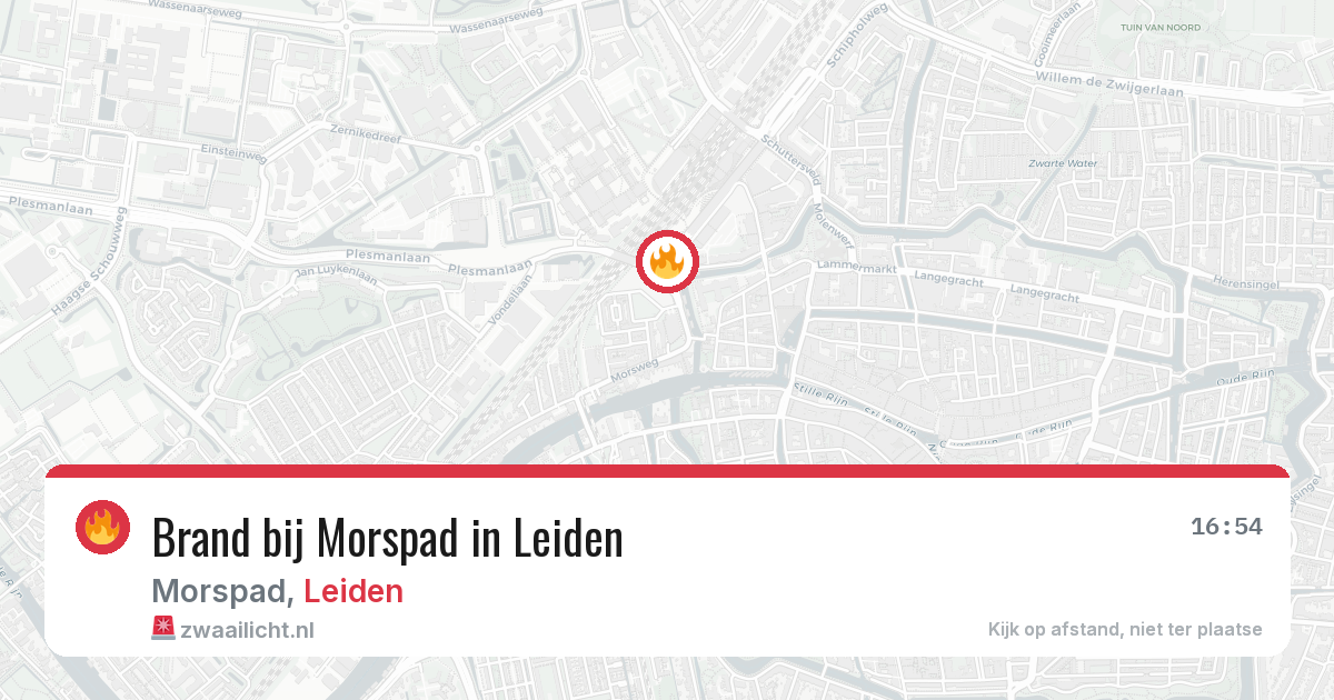 Brand bij Morspad in Leiden — 19 jun 2026