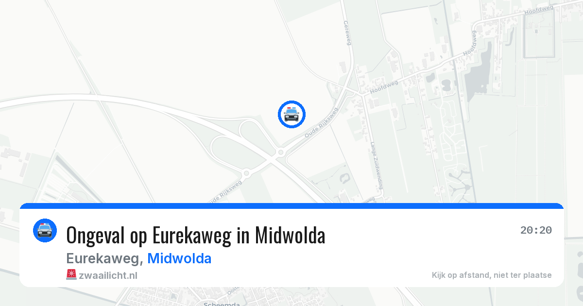 Ongeval op Eurekaweg in Midwolda — 12 apr 2026