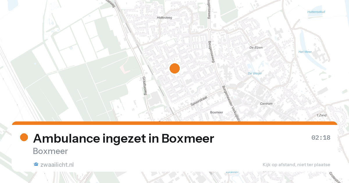 Ambulance ingezet in Boxmeer — 27 aug 2026
