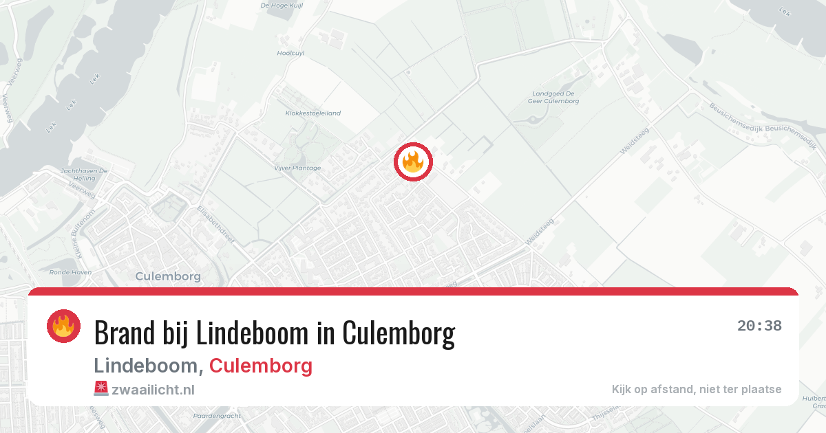 Brand bij Lindeboom in Culemborg — 17 jul 2026