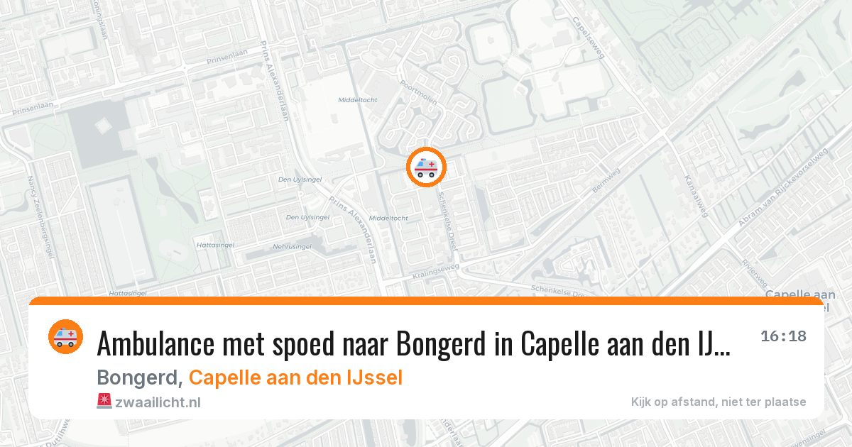 Ambulance met spoed naar Bongerd in Capelle aan den IJssel — 8 jun 2026