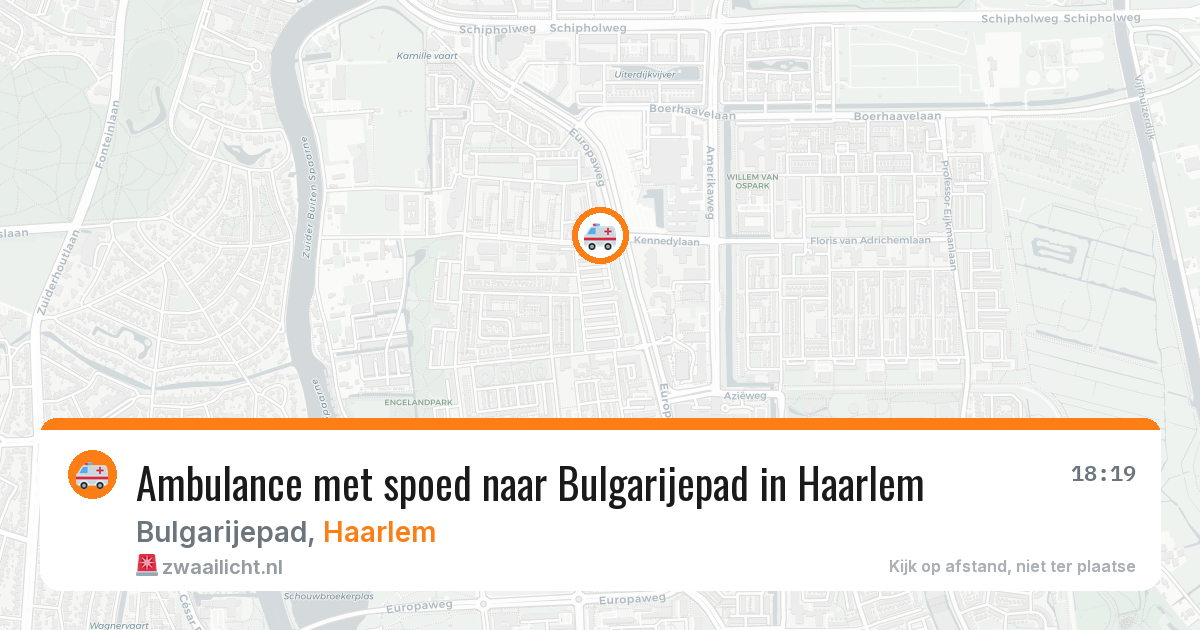 Ambulance met spoed naar Bulgarijepad in Haarlem — 4 mei 2026