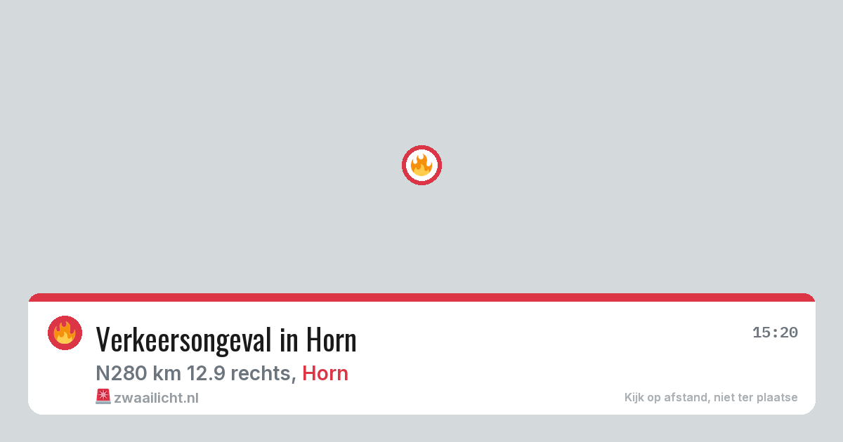 Verkeersongeval in Horn — 7 jul 2026