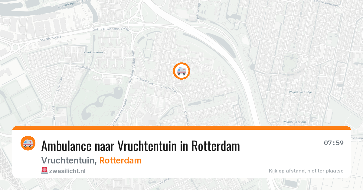 Ambulance naar Vruchtentuin in Rotterdam — 4 jul 2026