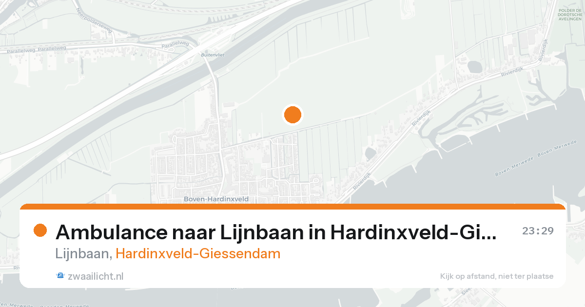 Ambulance naar Lijnbaan in Hardinxveld-Giessendam — 15 aug 2026