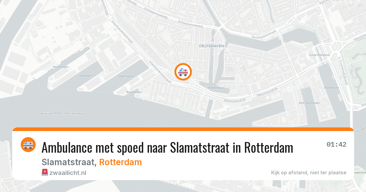 Ambulance met spoed naar Slamatstraat in Rotterdam — 22 jun 2026