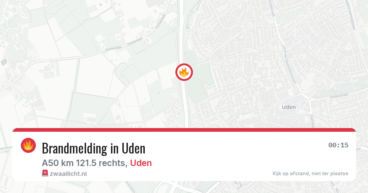 Brandmelding in Uden — 12 aug 2026