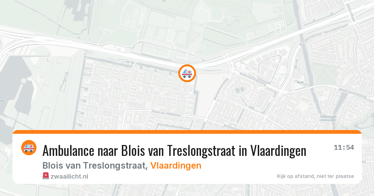 Ambulance naar Blois van Treslongstraat in Vlaardingen — 1 aug 2026