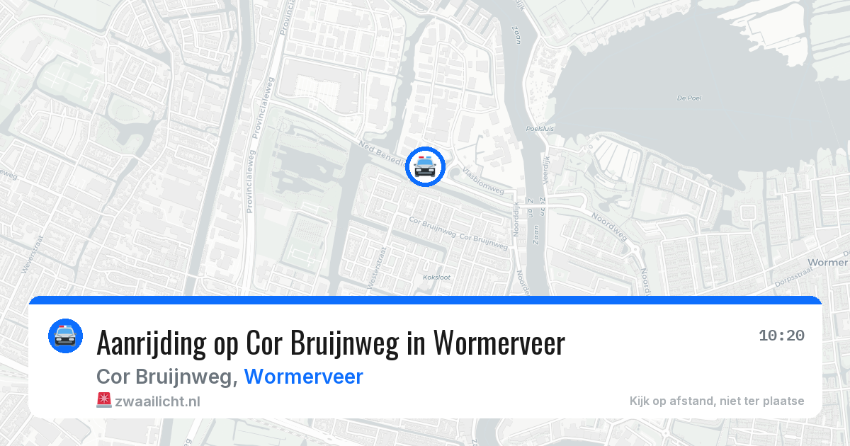 Aanrijding op Cor Bruijnweg in Wormerveer — 17 apr 2026