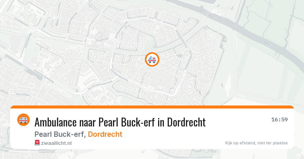 Ambulance naar Pearl Buck-erf in Dordrecht — 11 aug 2026
