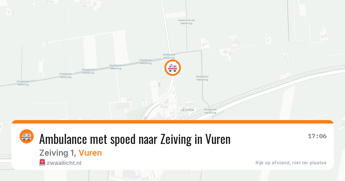 Ambulance met spoed naar Zeiving in Vuren — 16 feb 2026