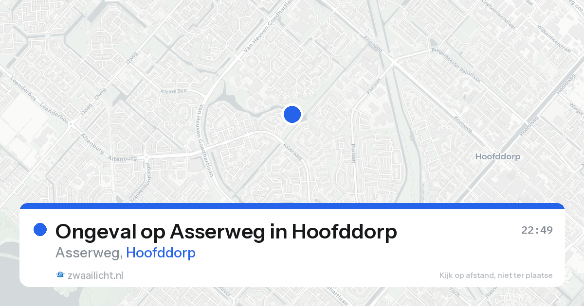 Ongeval op Asserweg in Hoofddorp — 20 aug 2026