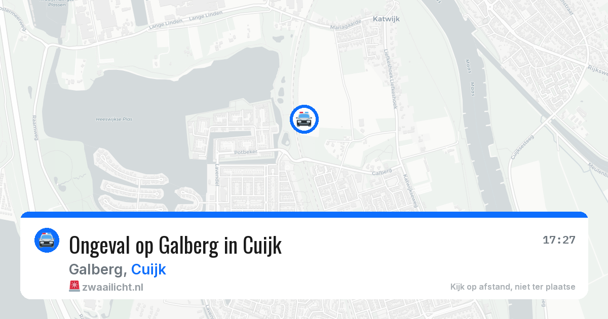 Ongeval op Galberg in Cuijk — 8 jun 2026