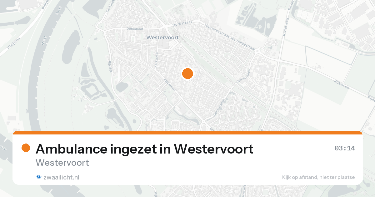 Ambulance ingezet in Westervoort — 16 aug 2026
