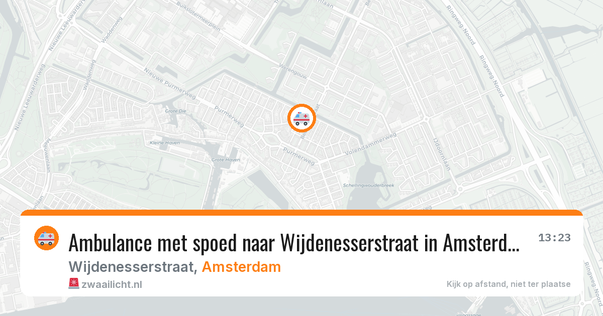 Ambulance met spoed naar Wijdenesserstraat in Amsterdam — 3 aug 2026