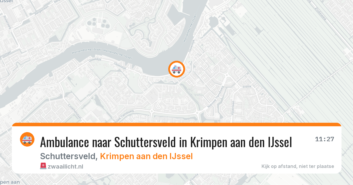 Ambulance naar Schuttersveld in Krimpen aan den IJssel — 27 mei 2026