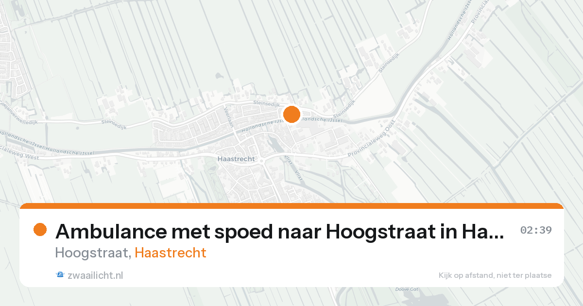 Ambulance met spoed naar Hoogstraat in Haastrecht — 27 mrt 2026