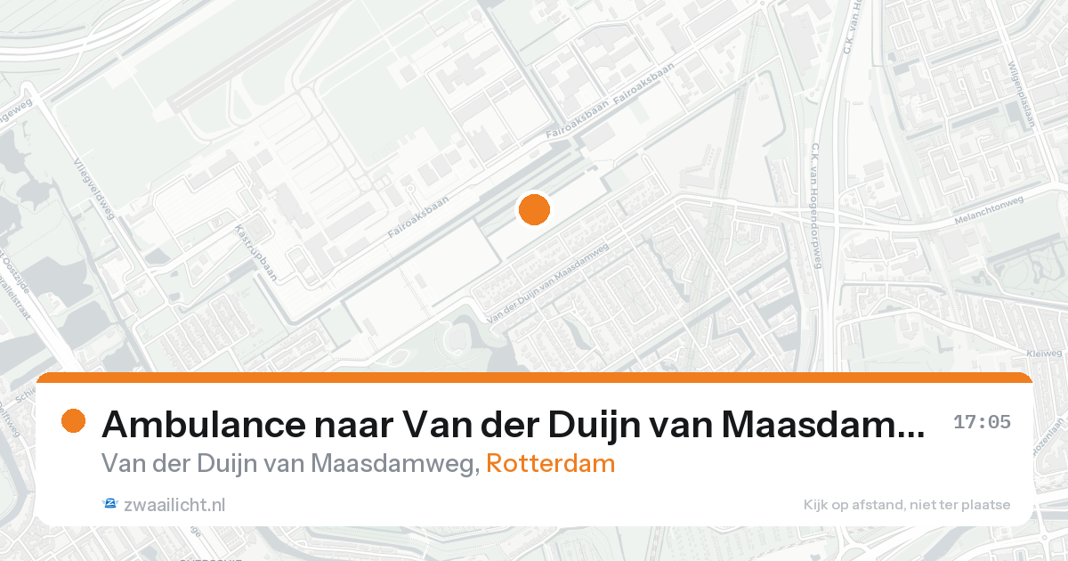Ambulance naar Van der Duijn van Maasdamweg in Rotterdam — 21 aug 2026