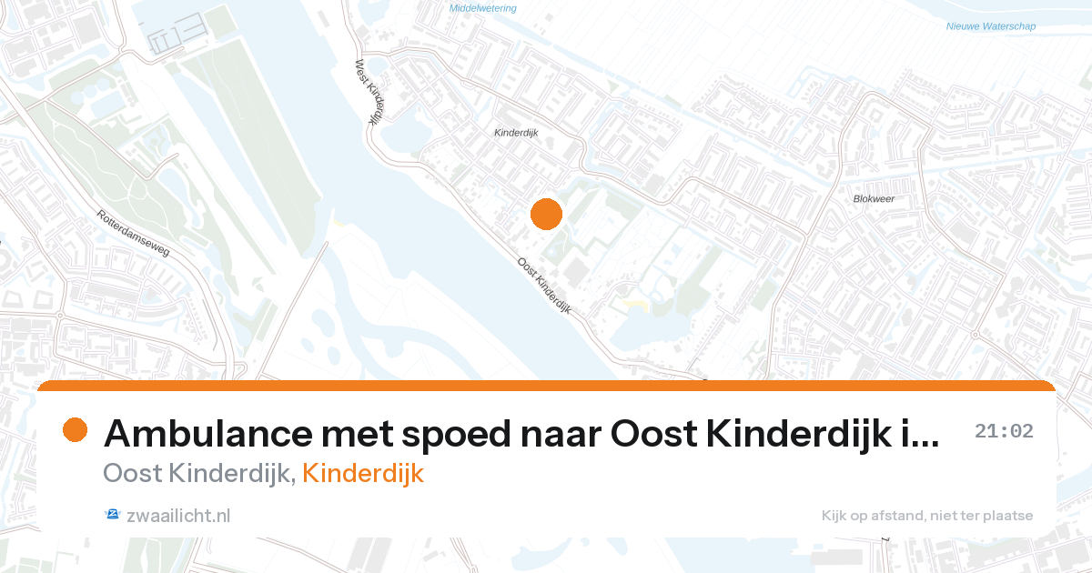 Ambulance met spoed naar Oost Kinderdijk in Kinderdijk — 26 aug 2026