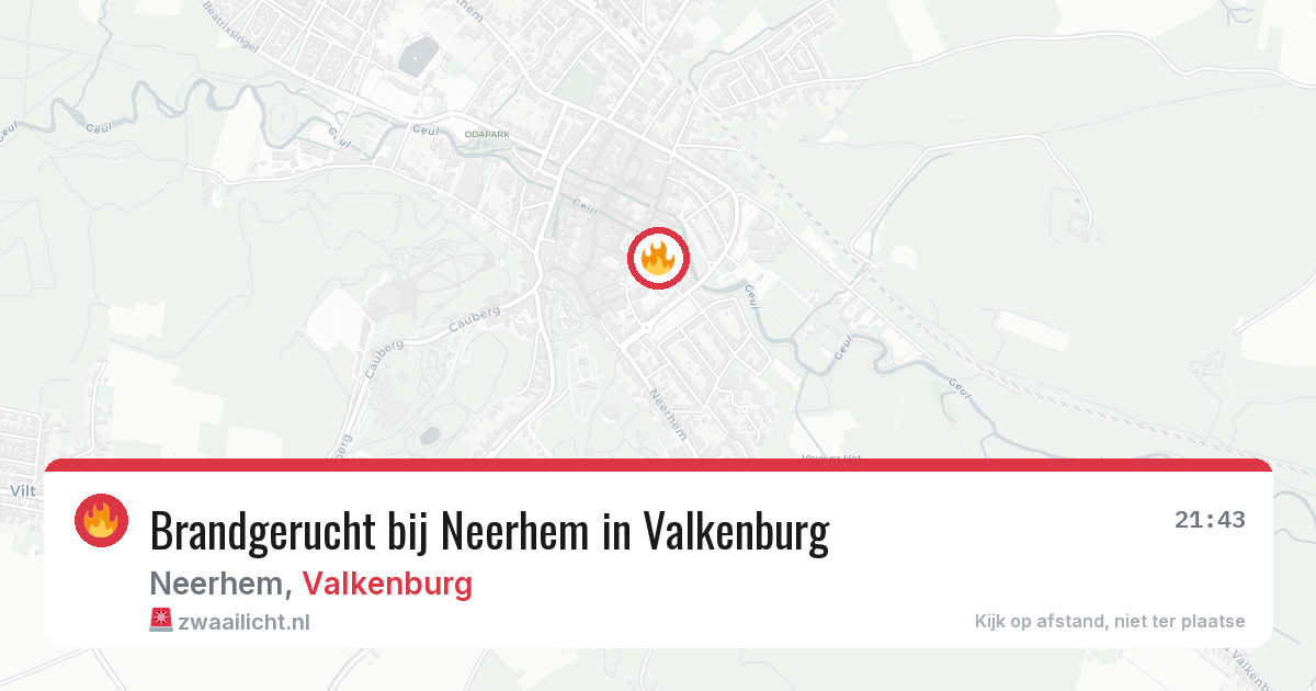 Brandgerucht bij Neerhem in Valkenburg — 12 jun 2026