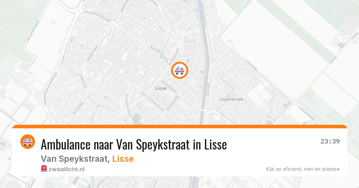 Ambulance naar Van Speykstraat in Lisse — 19 mei 2026