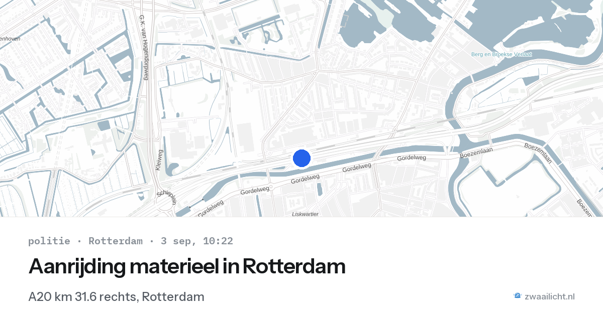 Aanrijding materieel in Rotterdam — 3 sep 2026