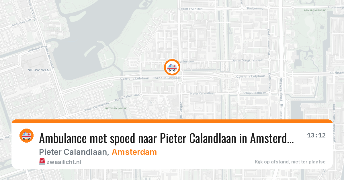 Ambulance met spoed naar Pieter Calandlaan in Amsterdam — 30 jun 2026