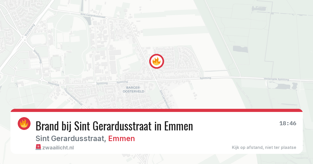 Brand bij Sint Gerardusstraat in Emmen — 3 aug 2026