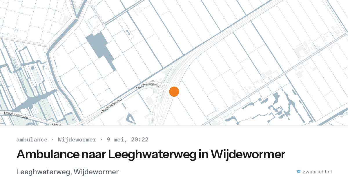 Ambulance naar Leeghwaterweg in Wijdewormer — 9 mei 2026