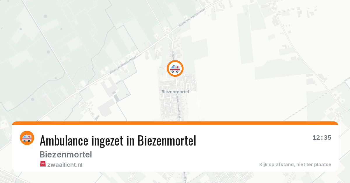 Ambulance ingezet in Biezenmortel — 28 jul 2026