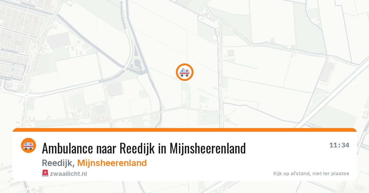 Ambulance naar Reedijk in Mijnsheerenland — 16 jun 2026