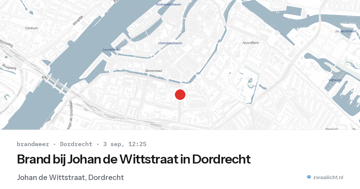 Brand bij Johan de Wittstraat in Dordrecht — 3 sep 2026