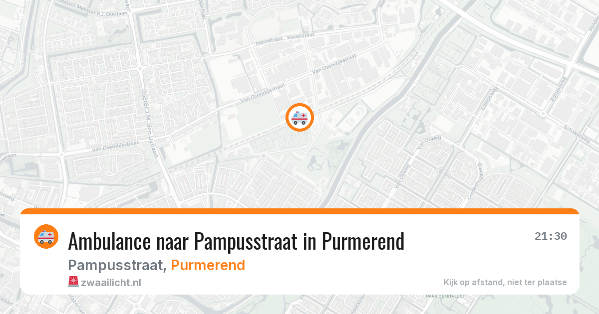 Ambulance naar Pampusstraat in Purmerend — 7 aug 2026