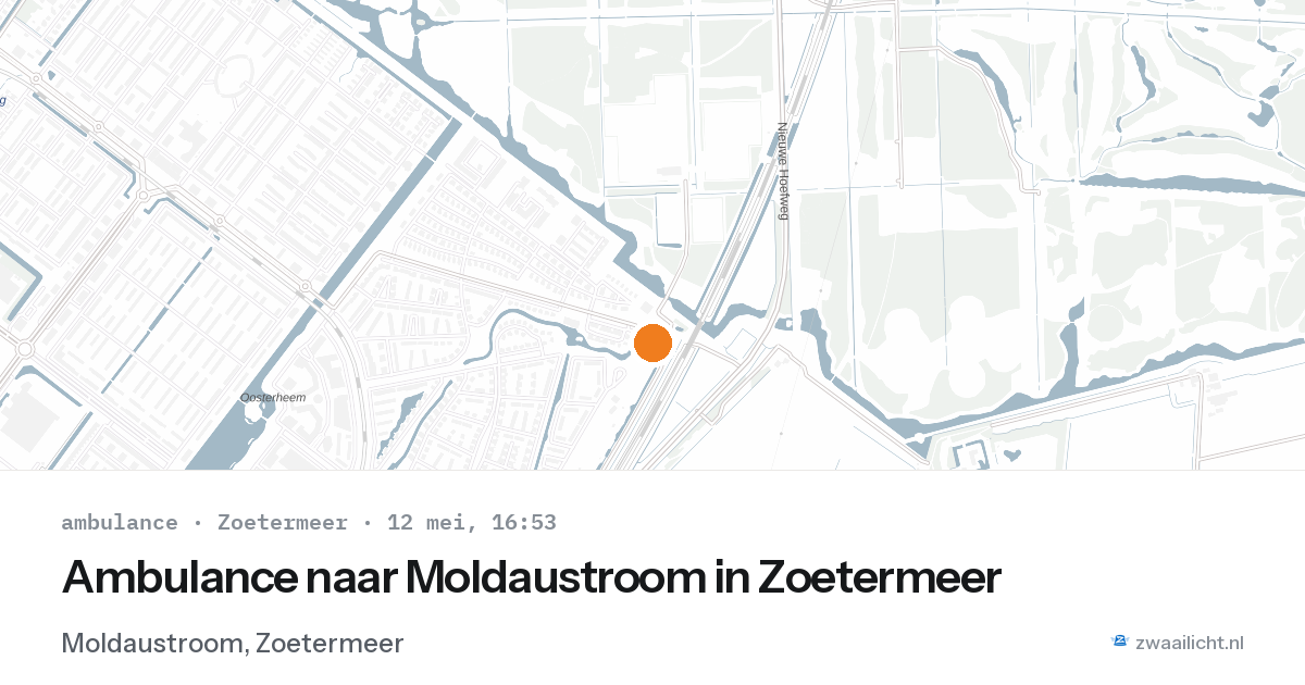 Ambulance naar Moldaustroom in Zoetermeer — 12 mei 2026