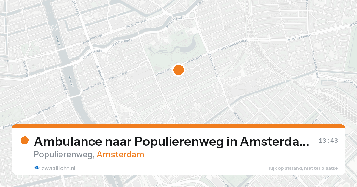 Ambulance naar Populierenweg in Amsterdam — 25 aug 2026