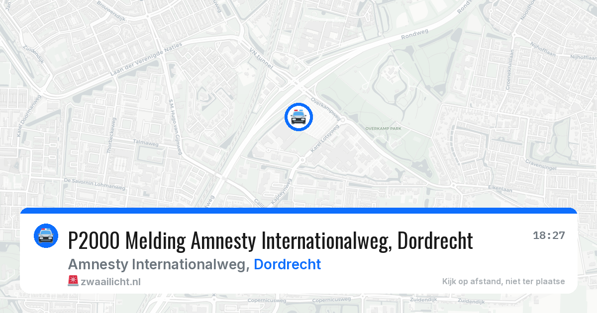 P2000 Melding Amnesty Internationalweg, Dordrecht — 21 jun 2026