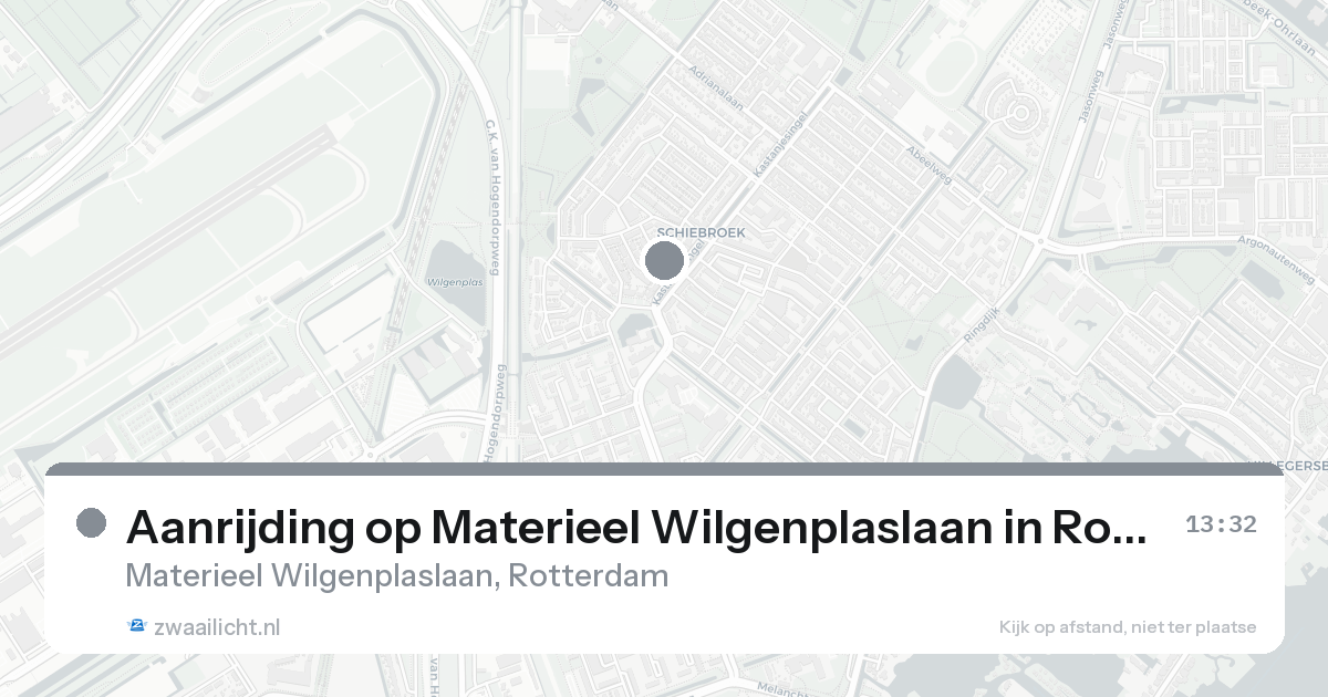 Aanrijding op Materieel Wilgenplaslaan in Rotterdam — 31 jan 2026