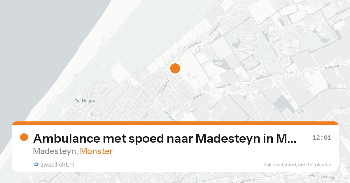 Ambulance met spoed naar Madesteyn in Monster — 19 aug 2026