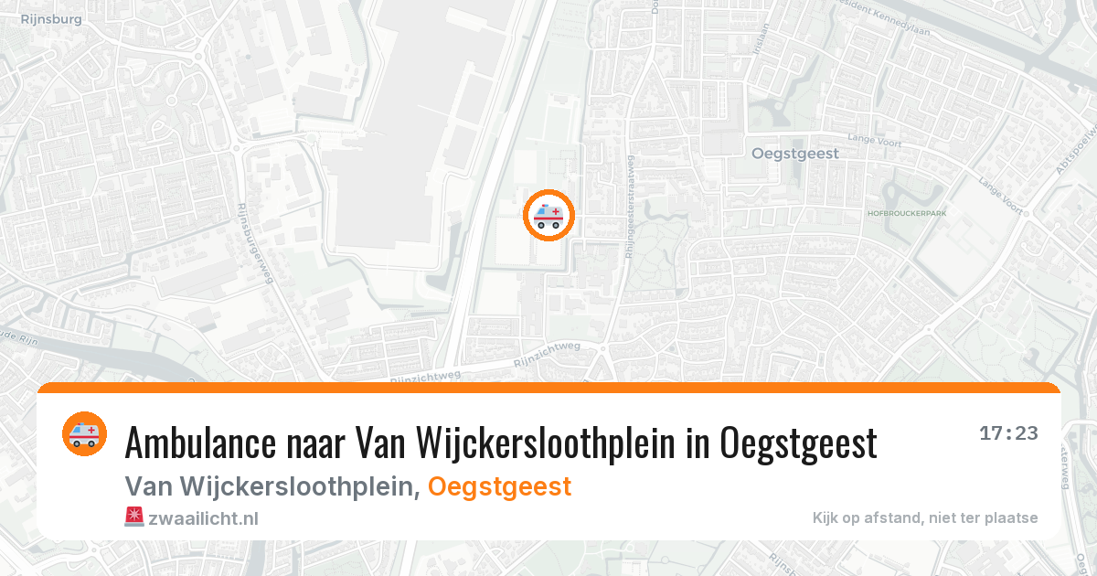 Ambulance naar Van Wijckersloothplein in Oegstgeest — 28 mei 2026