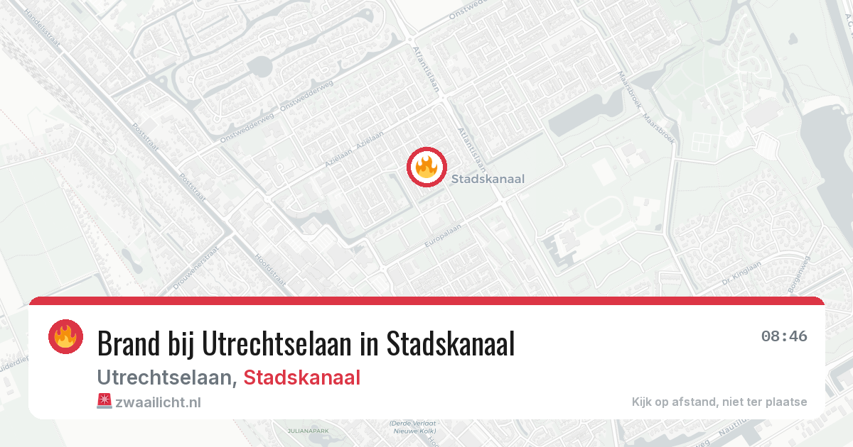 Brand bij Utrechtselaan in Stadskanaal — 14 mei 2026